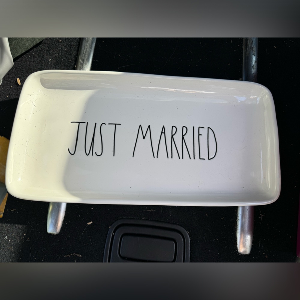 Rae Dunn Just Married Platter